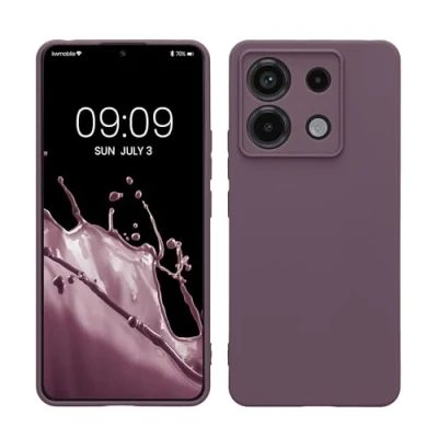 Afbeelding van kwmobile telefoonhoesje geschikt voor Xiaomi Redmi Note 13 Pro 5G / Poco X6 Hoesje smartphone Precisie camera uitsnede In Bleke iris