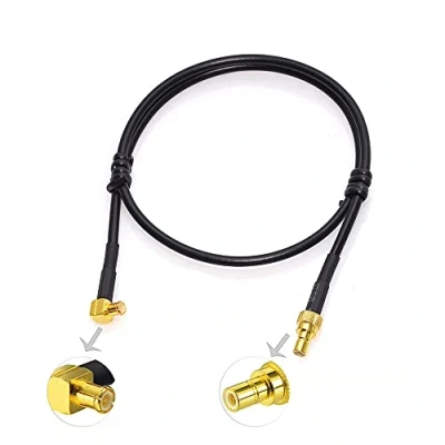 Afbeelding van Eightwood DAB Antennekabel SMB adapter MCX Male haaks op RG174 40 cm 1,3 ft kabel Compatibel voor autoradio FM Antenne Blaupunkt Beat TechniSat Pioneer Sony Kenwood Alpine JVC