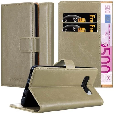Afbeelding van Cadorabo Hoesje geschikt voor Samsung Galaxy NOTE 8 in CAPPUCCINO BRUIN Beschermhoes met magnetische sluiting, standfunctie en kaartvakje Book Case Cover Etui