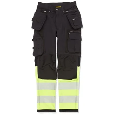Afbeelding van Blaklader High Vis 4 weg stretch werkbroek 1993 1642 Zwart/High Geel C58