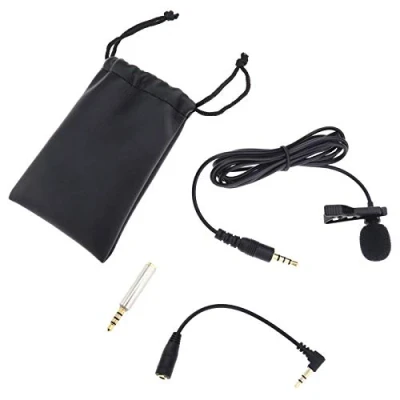 Afbeelding van OTOTEC Clip On microfoon, Lavalier Revers Omnidirectionele Microfoon Kit Professionele Mini Smartphones Ruisonderdrukking voor Blogger Voice Podcast Interview Video