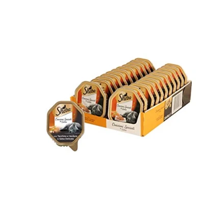 Afbeelding van Sheba Saus Collection in saus, kattenvoer met kalkoen en groenten delicate 85 g 22 kommen