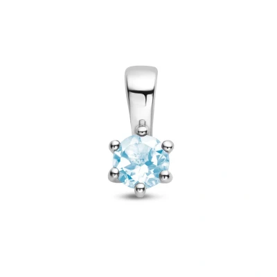 Afbeelding van zilver gerhodineerd hanger met geboortesteen 1335768