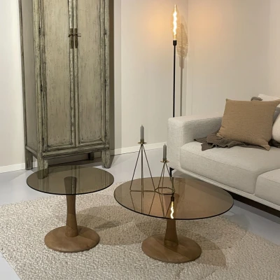 Afbeelding van Brix Bijzettafel Faye 60 cm Bruin