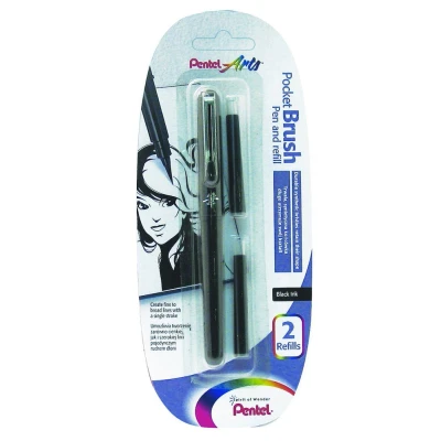 Afbeelding van Pocketbrush Pentel XGFKP/FP10 zwart incl. 2 patronen