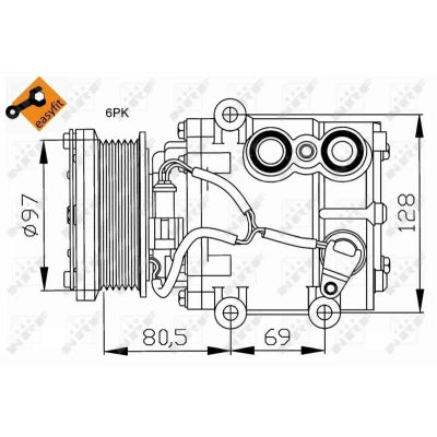 Afbeelding van Compressor, airconditioning NRF 32401