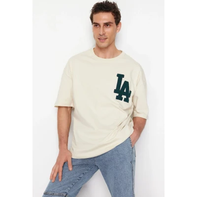 Afbeelding van Trendyol TMNSS22TS2268 Volwassenen Mannen T shirt Steen S