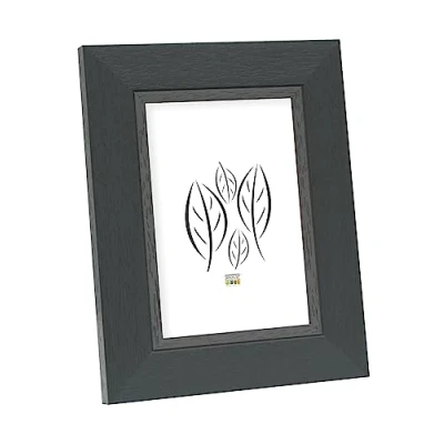 Afbeelding van Deknudt Frames fotolijst S45CF2 zwart grijze bies foto 24x30 cm