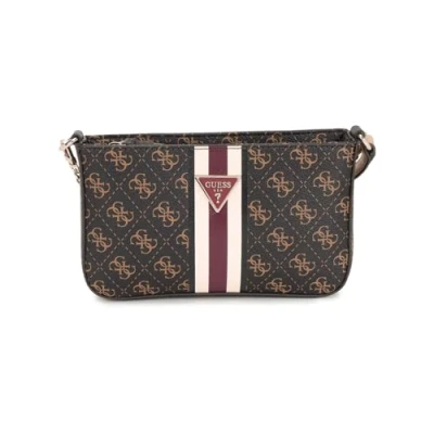 Afbeelding van Guess Noelle MINI TOP ZIP Shoulder Handtas, Dames, Maat: One Size, Brown