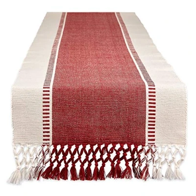 Afbeelding van DII Geweven Tafelloper, Katoen, Barn Red, 13x72