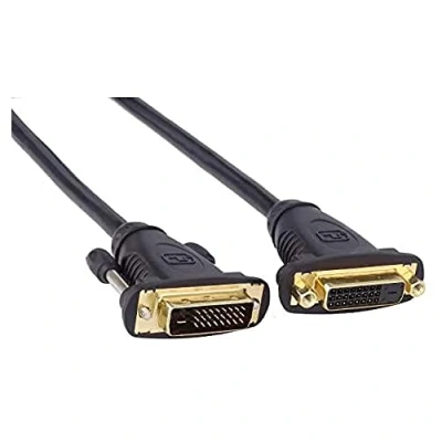 Afbeelding van PremiumCord DVI verlengkabel 2m, Dual Link, D (24 + 1) bus op stekker, digitaal, Full HD 1080P 60Hz, kleur zwart, kpdvimf2, 2 m