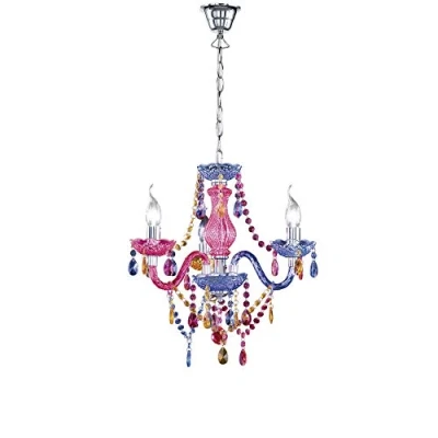 Afbeelding van REALITY LUESTER Kroonluchter Chroom excl. 3x E14 D: 46 cm Behang Multicolor