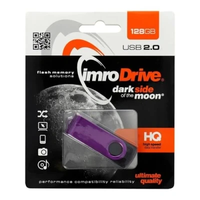 Afbeelding van Imro USB Geheugenstick 128 GB Zwart/ Paars