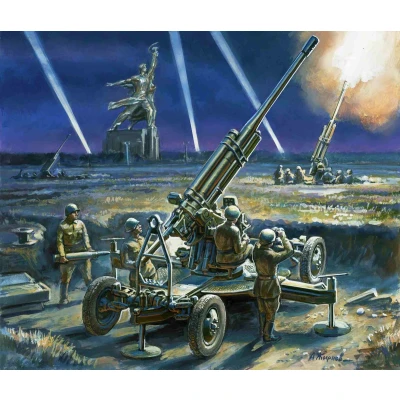 Afbeelding van 1:72 Zvezda 6148 Soviet 85 mm anti aircraft gun Plastic Modelbouwpakket