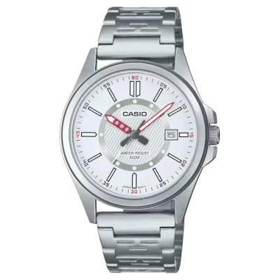 Afbeelding van Casio Collection MTP E700D 7EVEF Horloge Staal Zilverkleurig Ø 38 mm