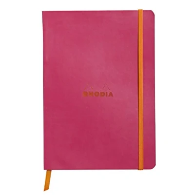 Afbeelding van Rhodiarama framboise 14,8x21 ligné soft ivoire 117412C