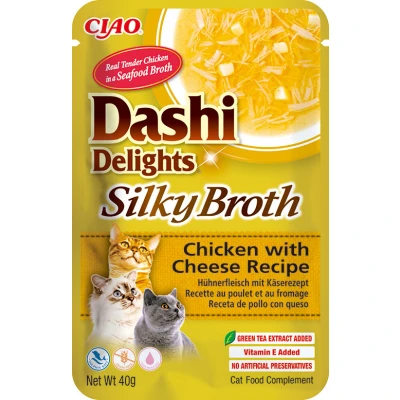 Afbeelding van Ciao Dashi Delights Silky Broth Kattenvoer Nat Chicken&amp;Cheese 40 gr