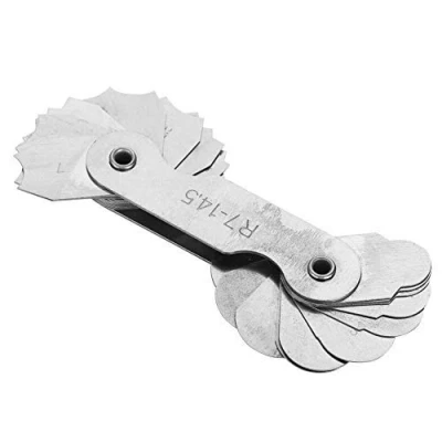 Afbeelding van Straalmeter, R0.3 1.5/ R1 6.5/ R7 14.5/ R15 25//R25 50/R52 100MM Roestvrij staal Radius Filet Gauge (R7 14.5MM) Andere Meetinstrumenten