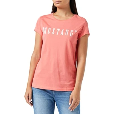 Afbeelding van Mustang Tshirt print, Dames, Maat: XS, Rosa