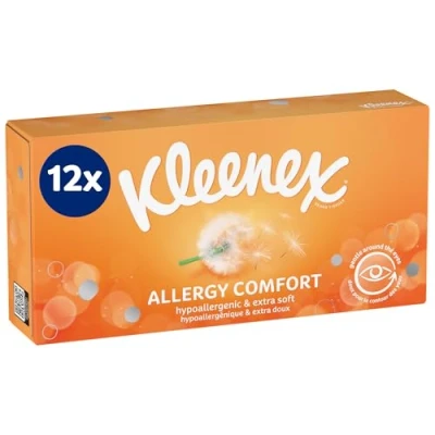 Afbeelding van 12x Kleenex Tissues Voordeelbox Allergy Comfort 56 stuks