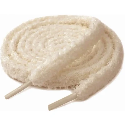 Afbeelding van Hypedpair Fluffy veters 120CM Beige Off White Laces Pluche