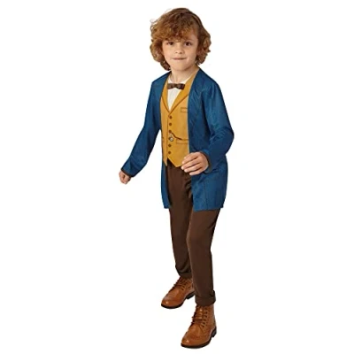 Afbeelding van Rubie&#039;s Verkleedpak Newt Scamander Blauw 3 delig Mt 128