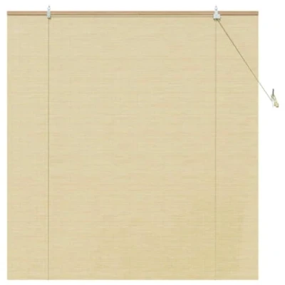 Afbeelding van vidaXL met gordijnen Naturel 140 x 160 cm Bamboe