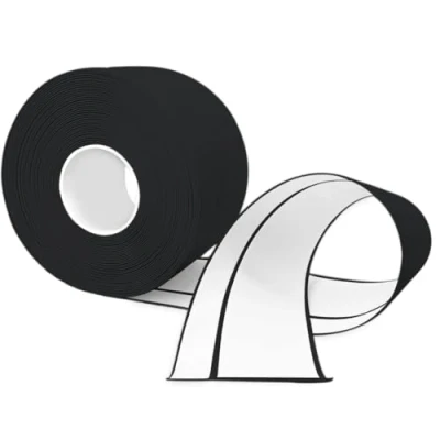 Afbeelding van zelfklevende zachte plint, 6M PVC keukenplint 50x20mm, plint voor keuken en badkamer 5x2 zwart