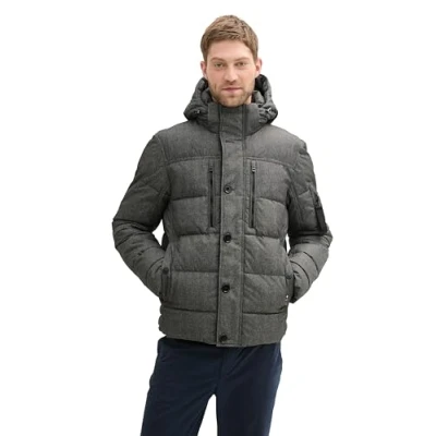 Afbeelding van TOM TAILOR Heren 1043707 jas, 28007 Grey Garment Dye Structure, XL, Structuur, XL