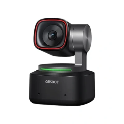 Afbeelding van OBSBOT Tiny 2 PTZ 4K Webcamera met AI Tracking, Spraakbediening, Gebarenbediening, Ruisonderdrukkende Microfoons, Autofocus, USB3.0, Meerdere Modi, Webcam voor pc, Conferenties, Streaming, Zoom