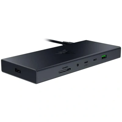 Afbeelding van Razer USB 4 Dock 14 poorts High Speed voor gaming en productiviteit Ondersteuning twee schermen, opladen van apparaten (3x C, 5x A, HDMI, DisplayPort, Gigabit Ethernet) Zwart