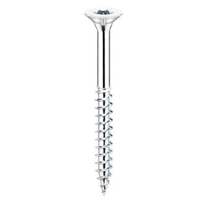 Afbeelding van Connex Universele schroeven 6,0 x 60 mm 1 kg grootverpakking verzonken kop TX Torx aandrijving gedeeltelijke schroefdraad blauw verzinkt/schroevenset/schroeven in zak / KL3246060