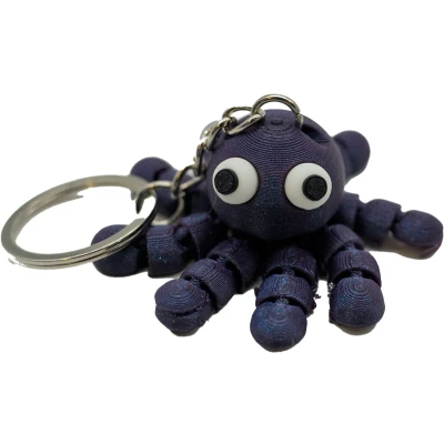 Afbeelding van Flexi Octopus sleutelhanger Plum