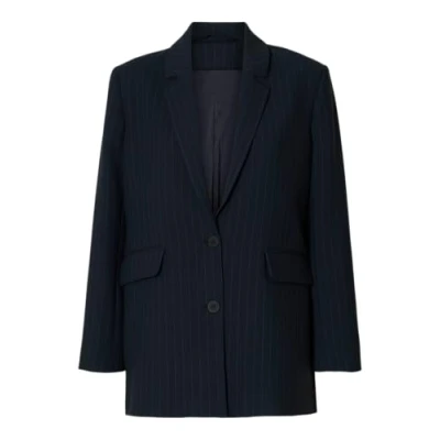Afbeelding van SELECTED FEMME Slfrita Ls Relaxed Blazer Pin STRI Noos, Dark Sapphire, 36