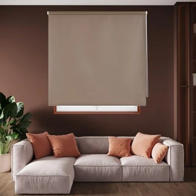 Afbeelding van Blindecor Draco rolgordijn, ondoorzichtig, glad, bruin, 100 x 230 cm