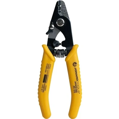 Afbeelding van jonard Tools jic 375 3 gaats glasvezel striptang met TPR handvat, 15,2 cm lengte