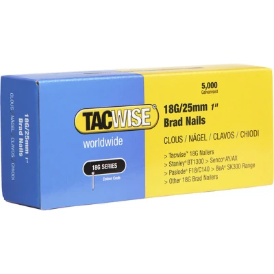 Afbeelding van Tacwise minibrad 18G Nagel voor tacker 25 mm Gegalvaniseerd 5000 stuks