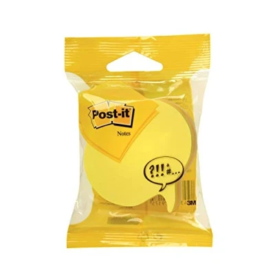 Afbeelding van Post it 2007SP zelfklevende notitie kubus stansvormen, 70 x mm, spreekballon, driekleurig, 225 vellen andere vormen beschikbaar