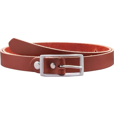 Afbeelding van Licht Bruine 2 cm brede leren riem, maat 105. Voor taillemaat 100 110