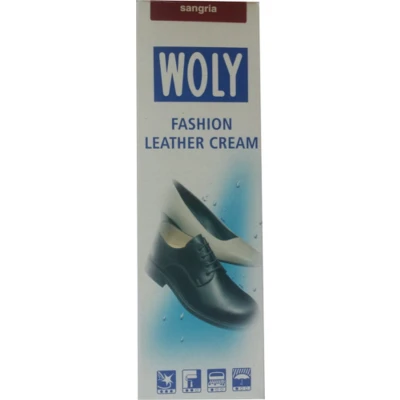 Afbeelding van Woly Fashion Leather Cream Tube Sangria 75 ml (Schoenpoets Schoensmeer)