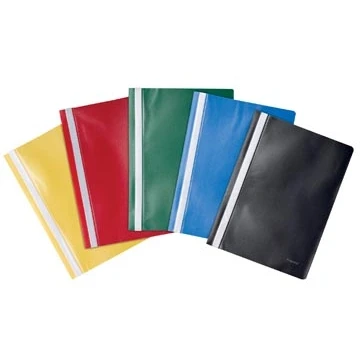 Afbeelding van Pergamy Snelhechtmap, Ft A4, Pp, Pak Van 5 Stuks, Geassorteerde Kleuren Snelhechtmap