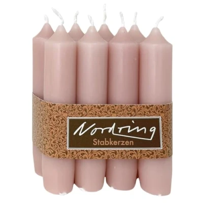 Afbeelding van Nordring 8 stuks staafkaarsen malve 2,2 x 11 cm hoog