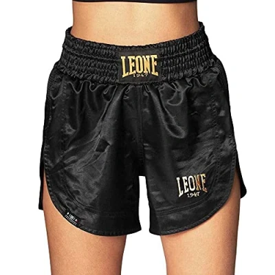 Afbeelding van LEONE 1947 Kick Thai Shorts voor dames, zwart, L