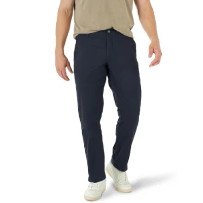 Afbeelding van Lee Heren Extreme Motion Flat Front Relaxed Taper Pant, Donkerblauw, 32W / 34L