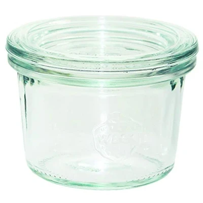 Afbeelding van Weck Inmaakpot 80 ml (hoogwaardig wegwerpglas met glazen deksel; hittebestendig; geschikt voor de magnetron; ovenbestendig; oven; ronde randglas) 80, 12 stuks
