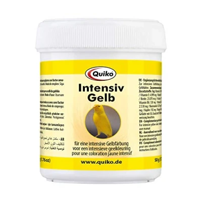 Afbeelding van Quiko Intensive Yellow 100g Aanvullend diervoeder voor siervogels met geelfactor
