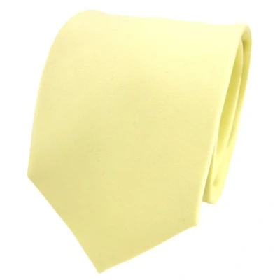 Afbeelding van TigerTie Herenstropdas, klassieke satijnen stropdas van 8 cm in effen design, ideaal voor zakelijke afspraken, feestelijke gelegenheden en vrije tijd, Geel Lichtgeel, Krawattengröße: ca. Länge 150 cm,