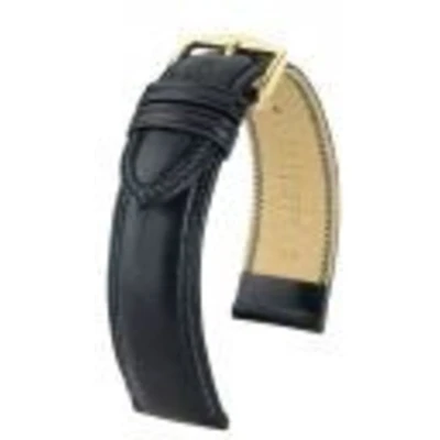 Afbeelding van Hirsh Horlogeband Ascot Zwart Leer 20mm