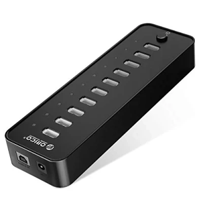 Afbeelding van ORICO USB Hub 2.0 met 10 poorten en 30 W voeding, stroomconnector voor desktop PC computer notebook MacBook iMac