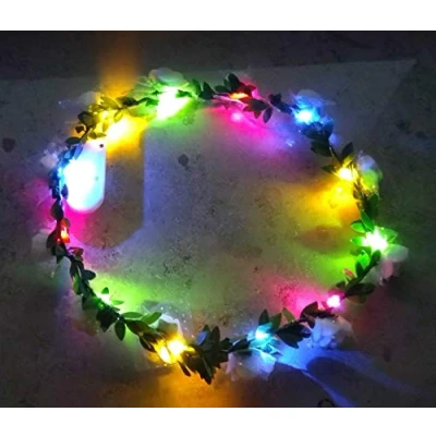 Afbeelding van Wmulti Led haarband, knipperend, bruid, bloem, kroon, bloemenkrans, haar, band, haarband